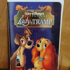 Lady and the Tramp VHS Walt Disney Masterpiece Collection in Clamshell Case